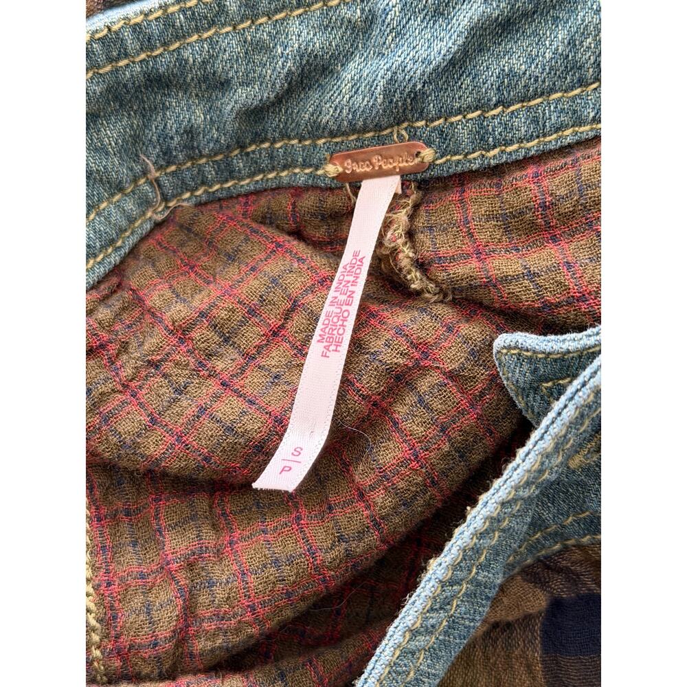 Free People Plaid Mixed Midi Skirt Small Medium - Picture 5 of 5
